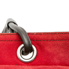Anagram Suede Shoulder Bag