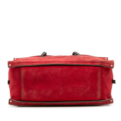 Anagram Suede Shoulder Bag