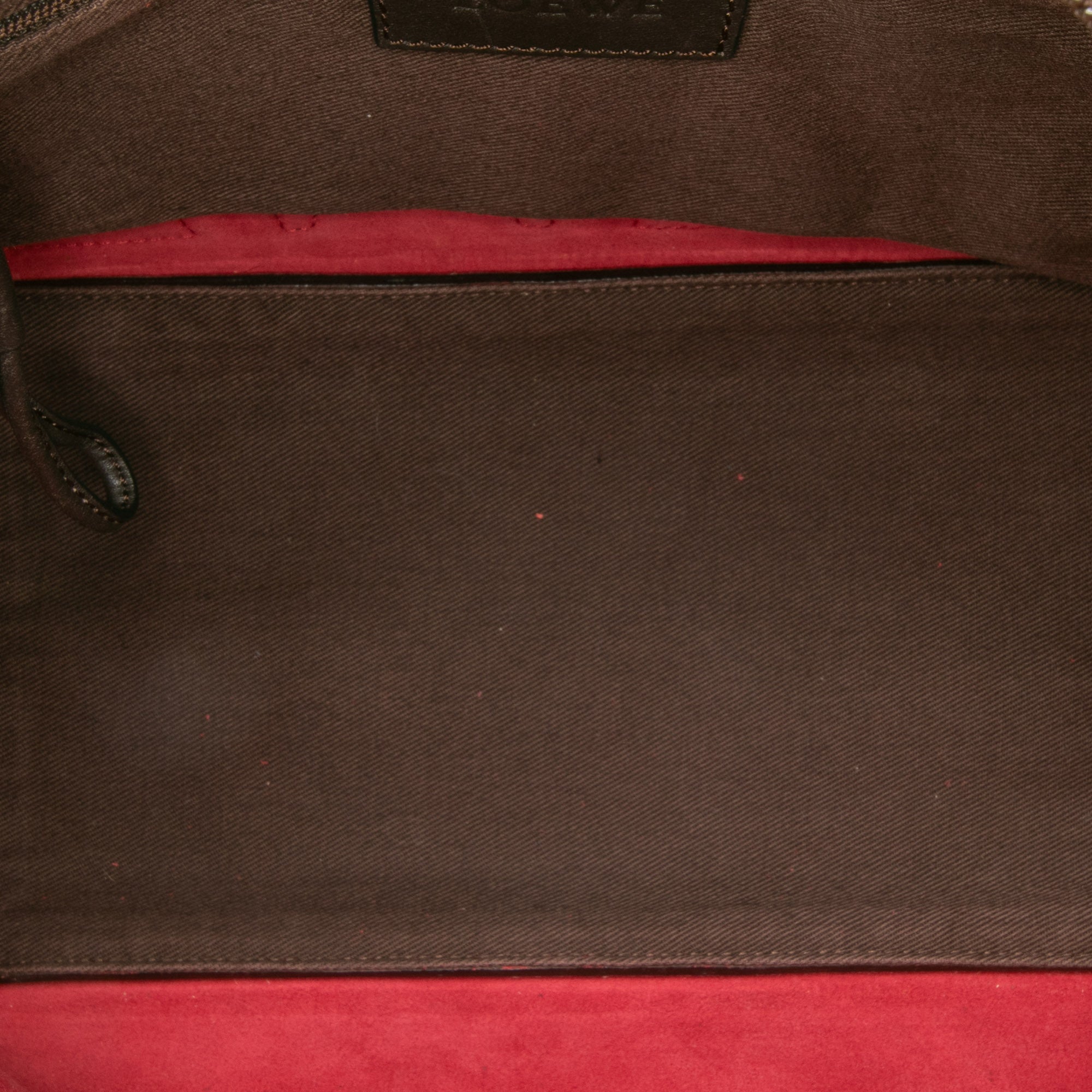 Anagram Suede Shoulder Bag