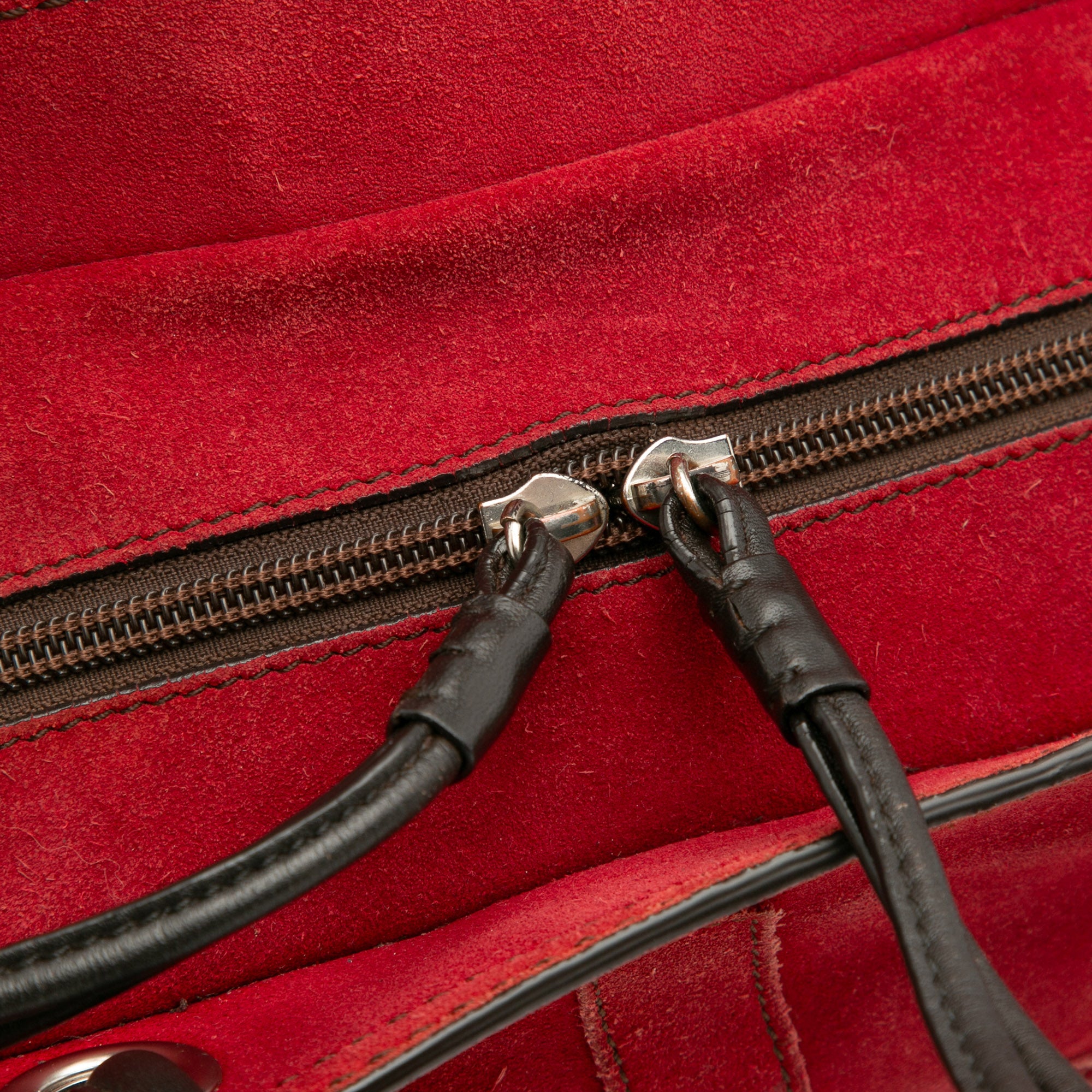 Anagram Suede Shoulder Bag