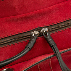 Anagram Suede Shoulder Bag