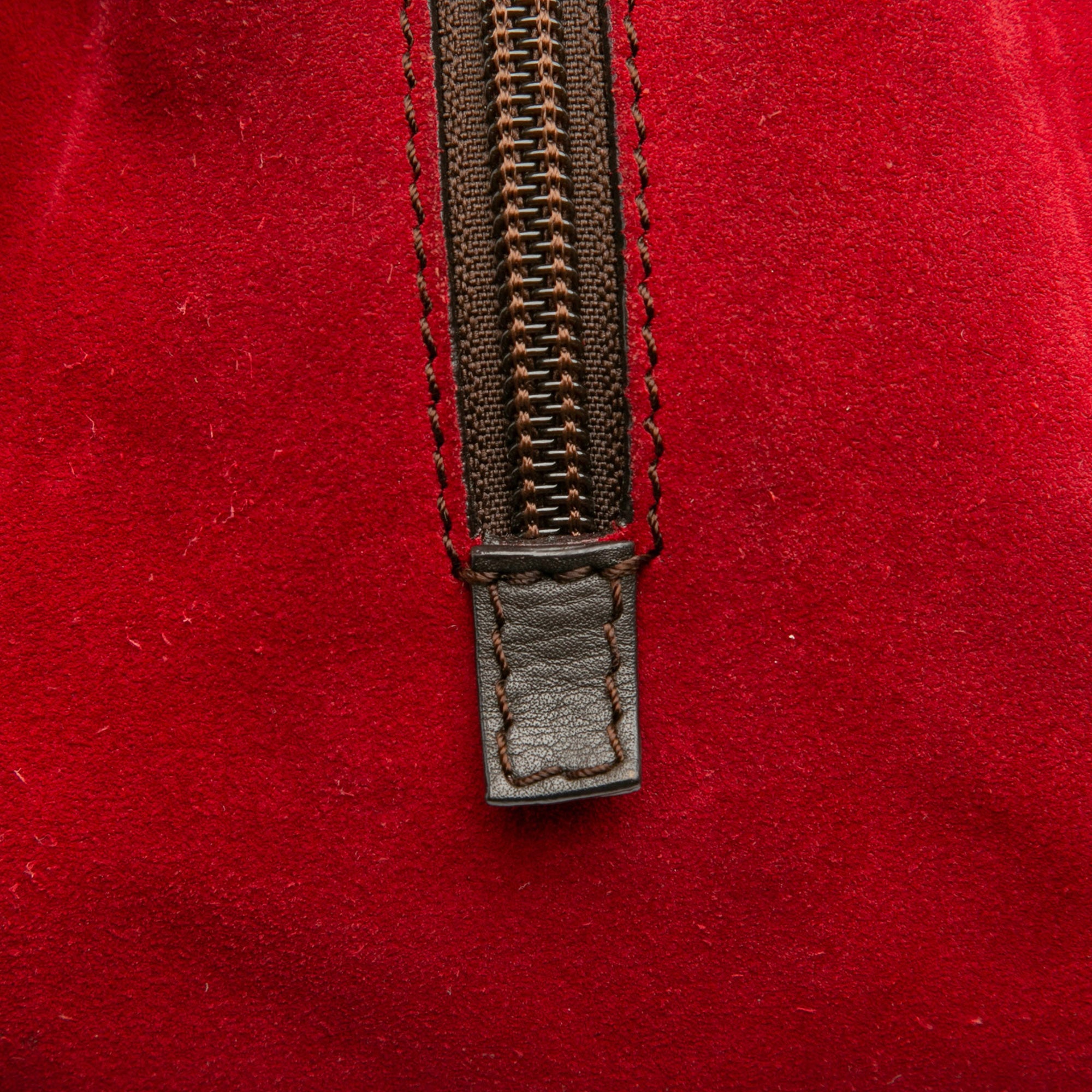 Anagram Suede Shoulder Bag