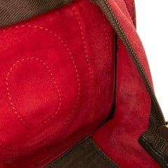 Anagram Suede Shoulder Bag