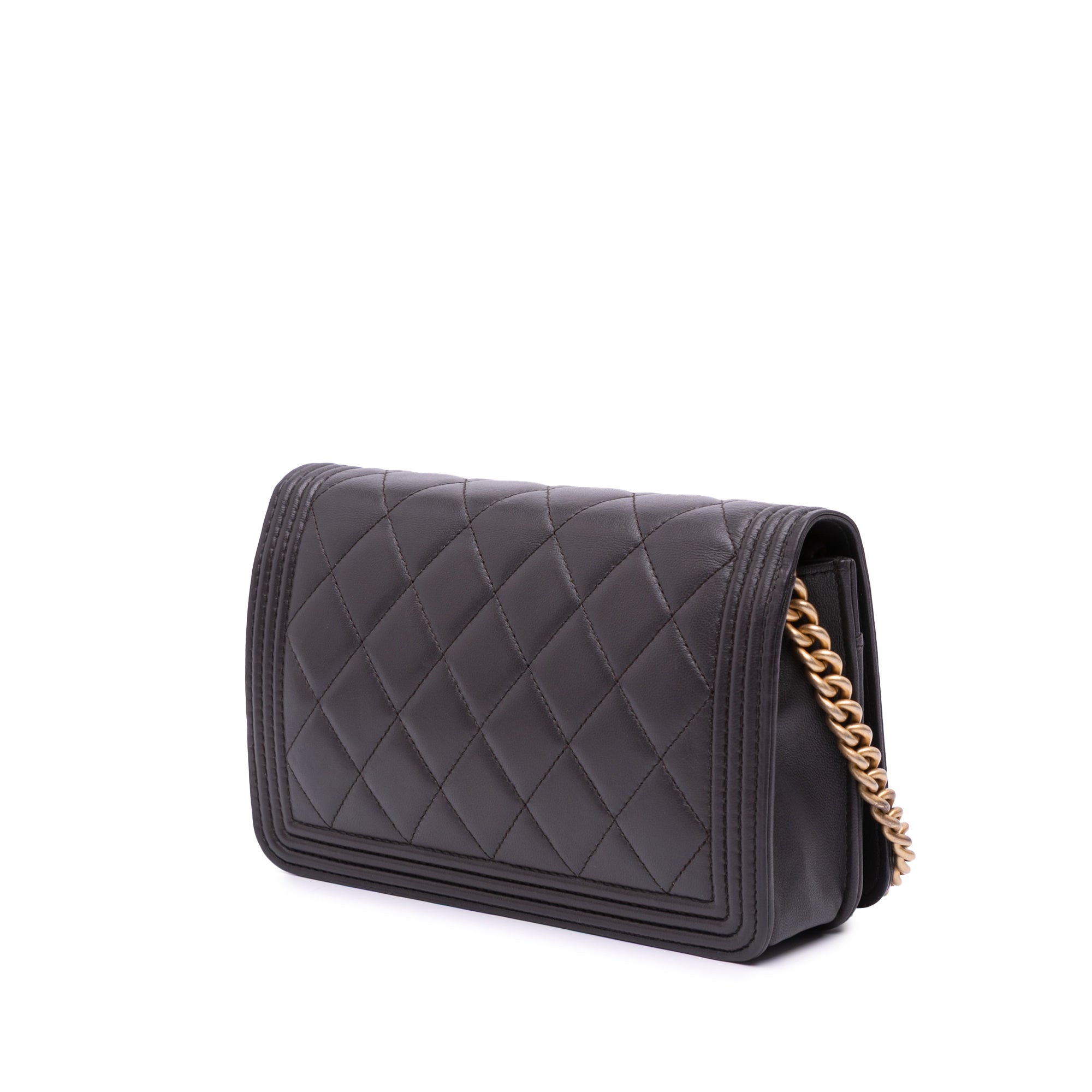Quilted Lambskin Boy Wallet On Chain