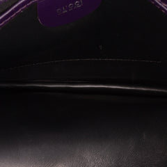 Croc Embossed Leather Broadway Envelope Shoulder Bag