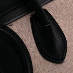 Micro Tricolor Felt Wool and Calfskin Luggage Tote
