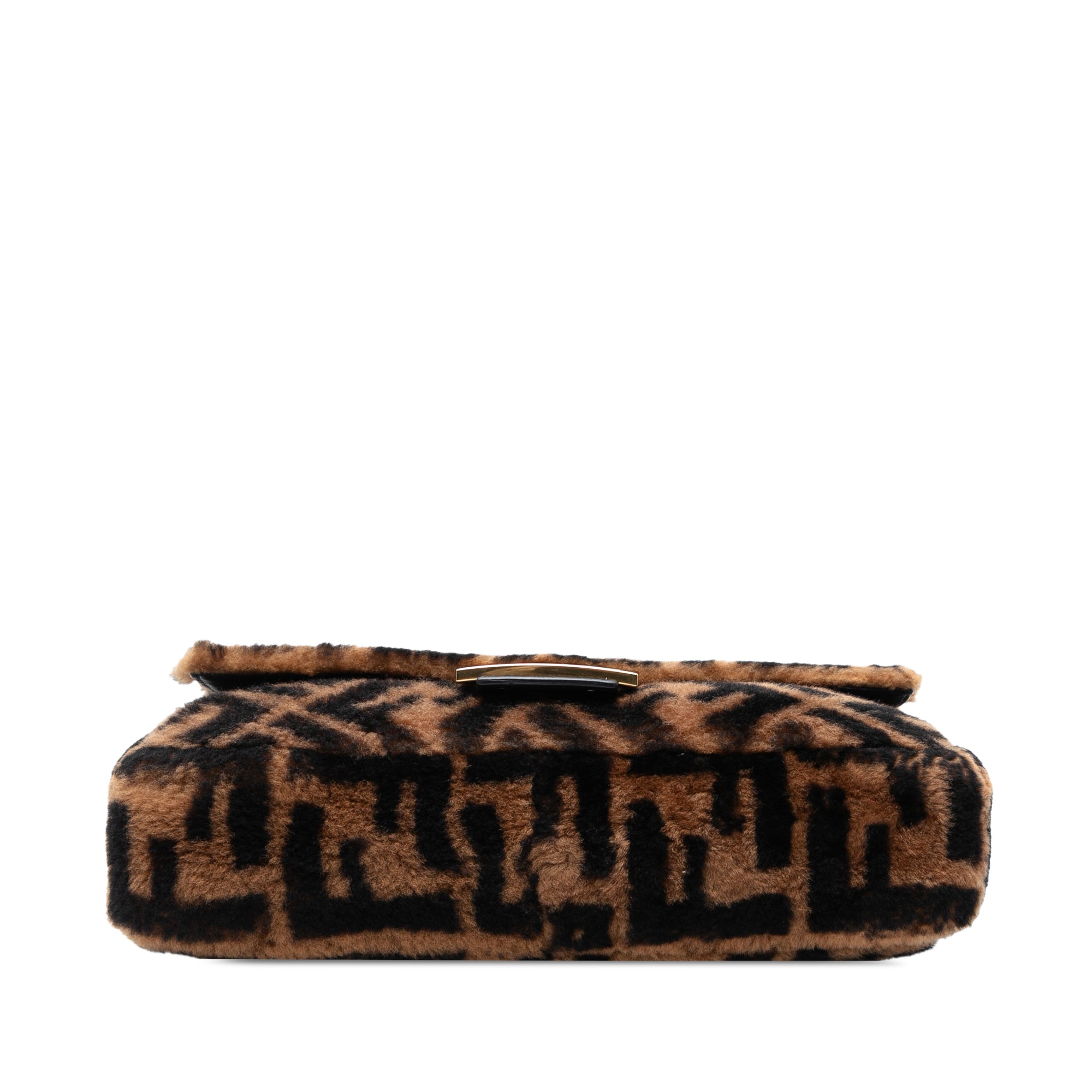 Medium Zucca Shearling Baguette Satchel