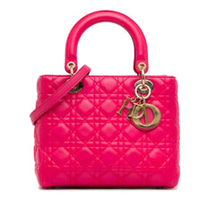 Medium Lambskin Cannage Lady Dior_0