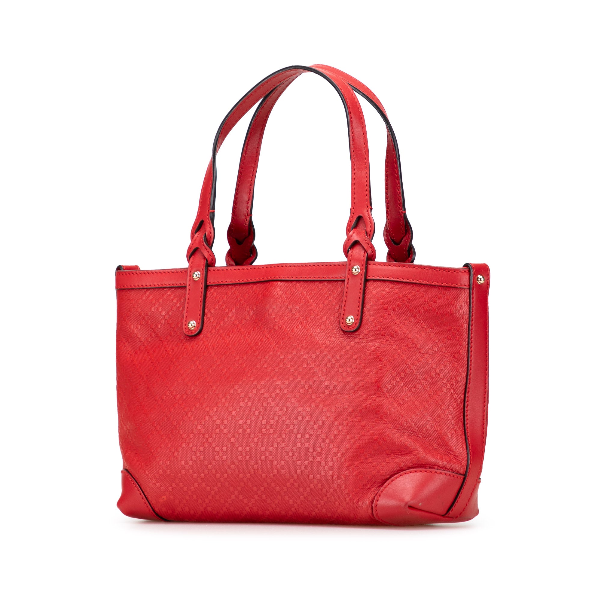 Small Diamante Leather Craft Tote