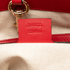 Small Diamante Leather Craft Tote