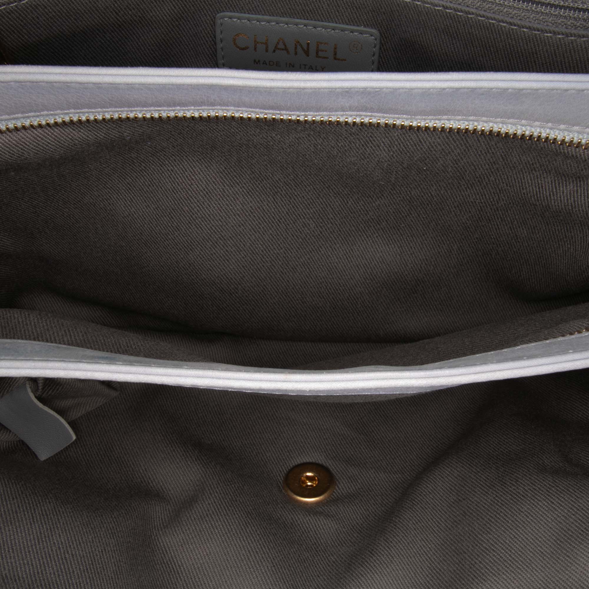 Jumbo Quilted Calfskin Triple Stitched Flap
