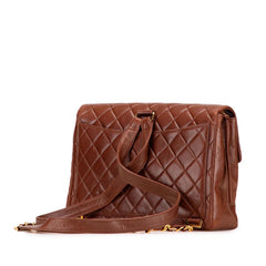 Jumbo XL Quilted Lambskin Flap Backpack