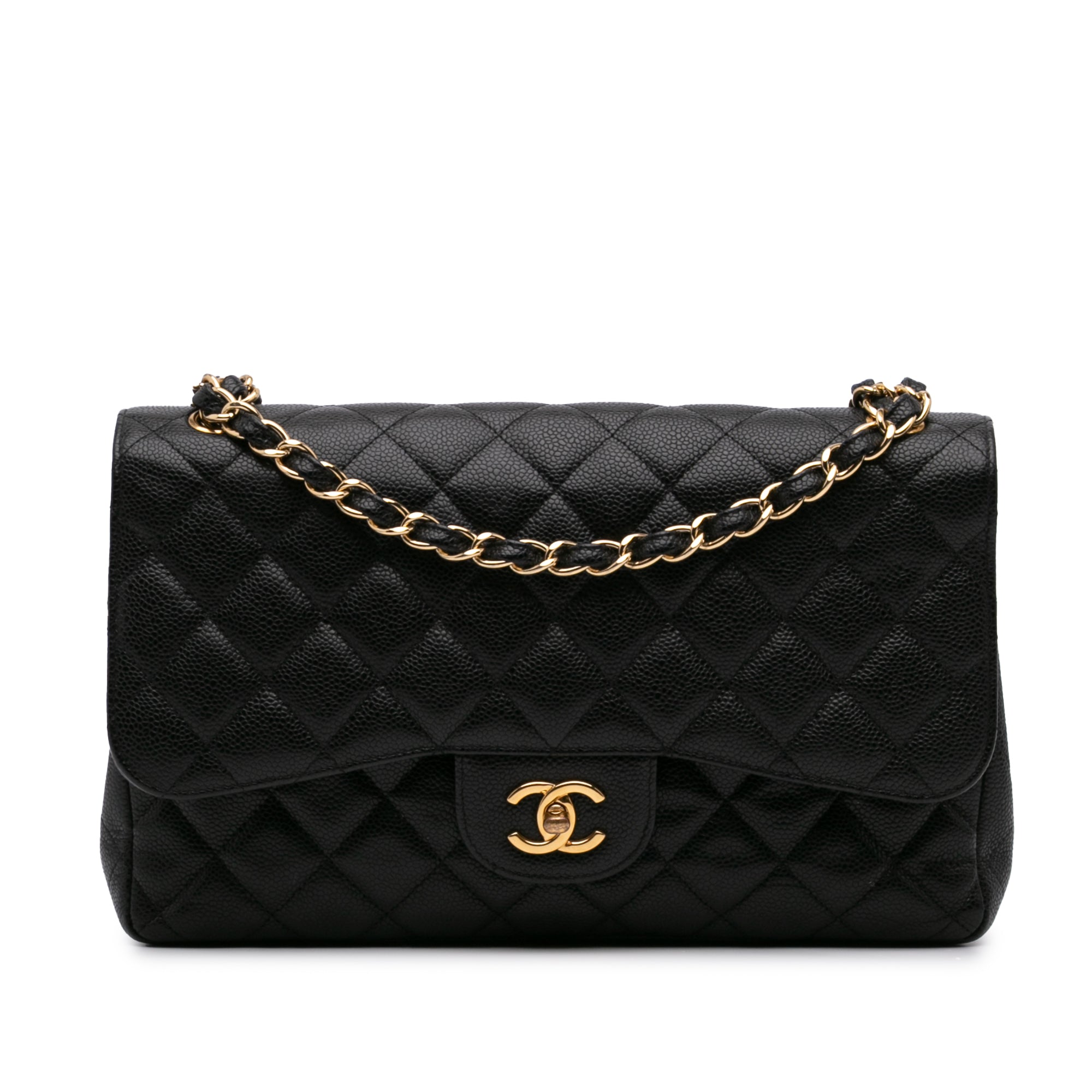 Jumbo Classic Caviar Double Flap