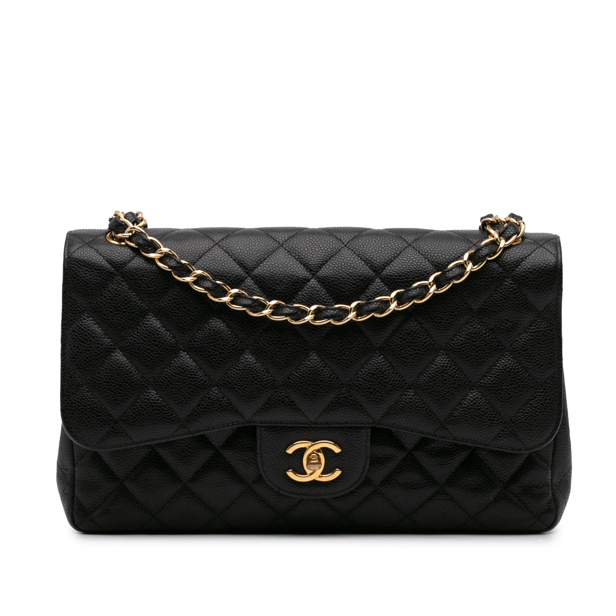 Jumbo Classic Caviar Double Flap