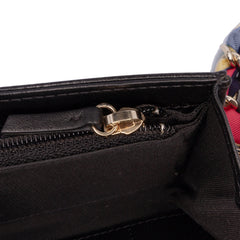 CC Quilted Shiny Lambskin Ribbon Long Clutch on Chain