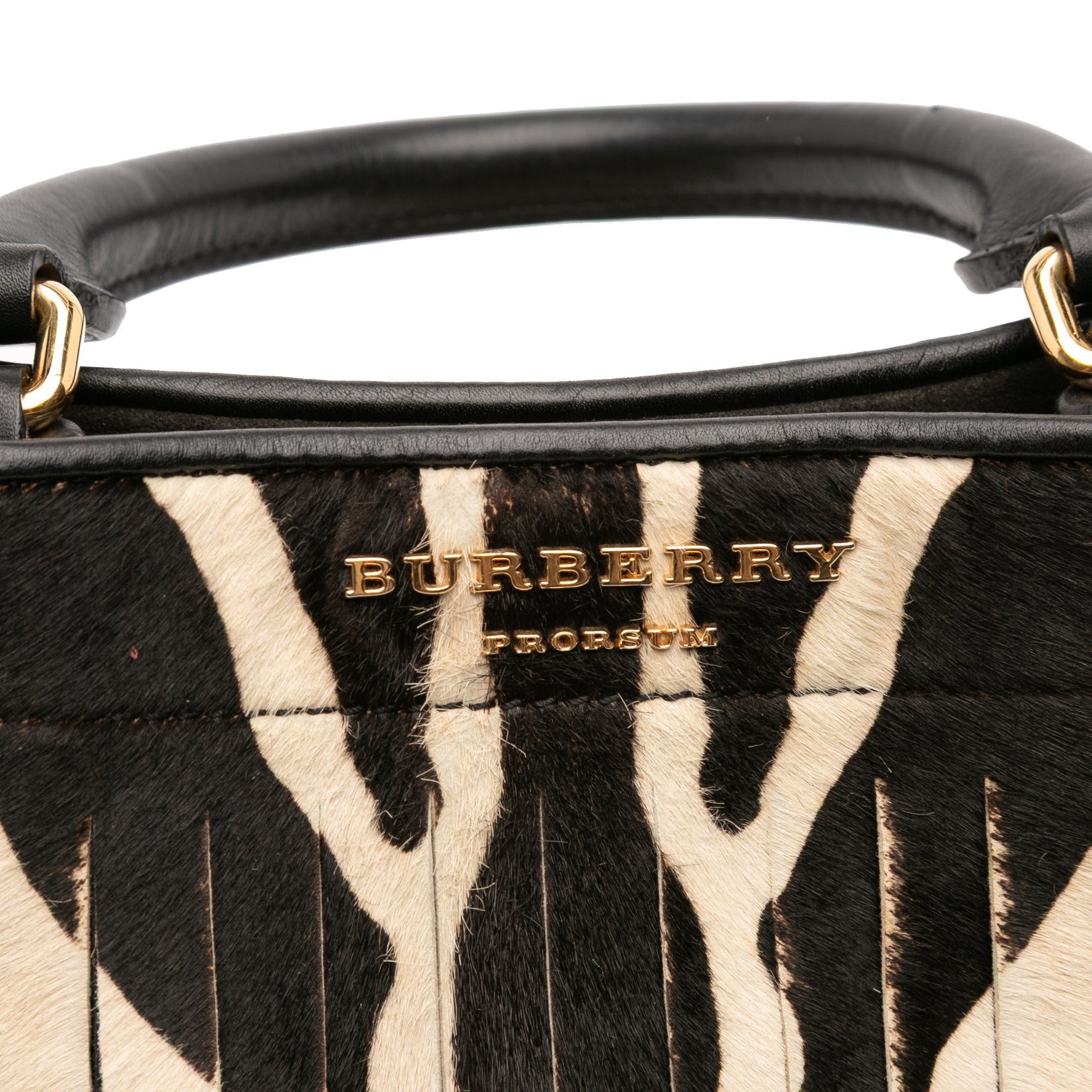 Prorsum Animal Printed Pony Hair and Leather Fringe Bucket Bag
