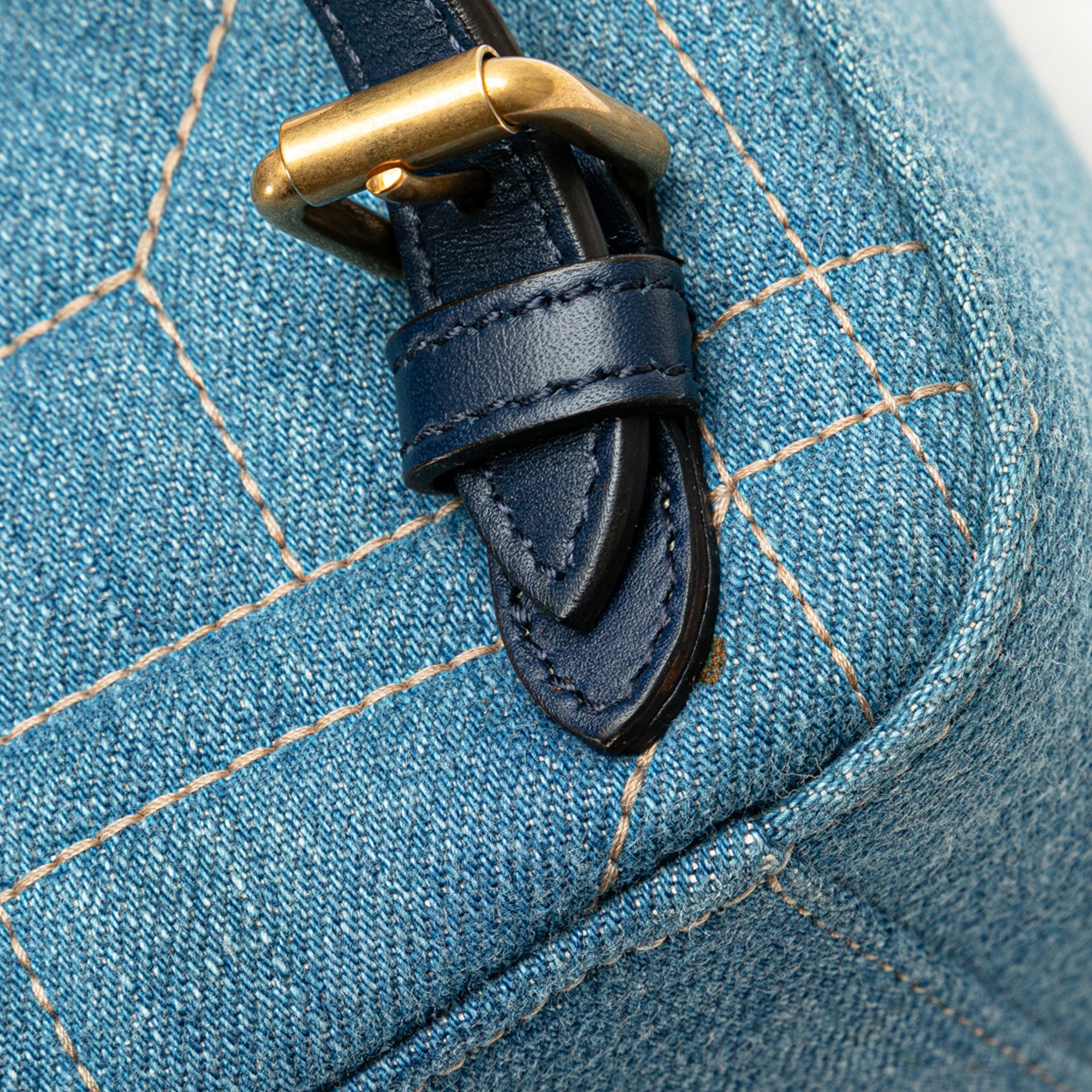 Small GG Marmont Pearl Denim Backpack