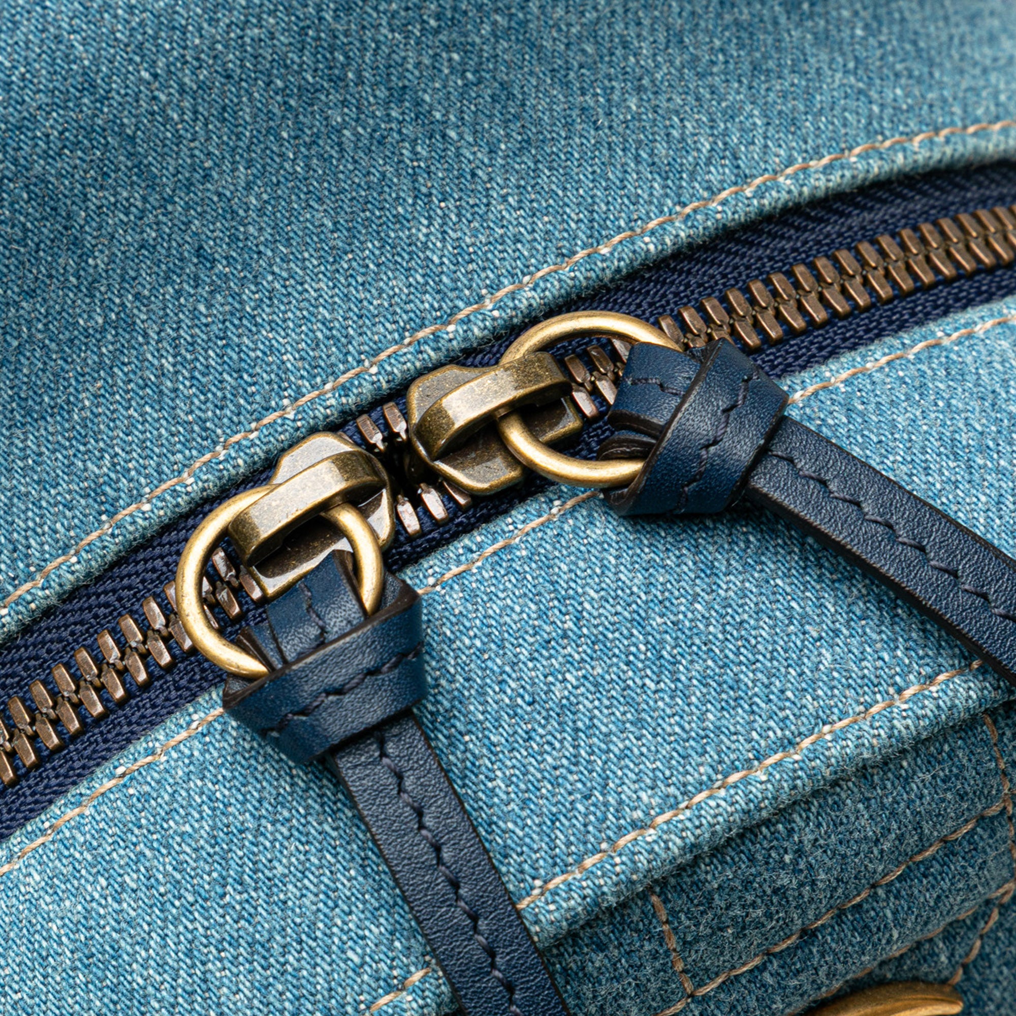 Small GG Marmont Pearl Denim Backpack