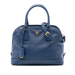 Medium Saffiano Lux Frame Promenade Satchel