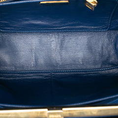 Medium Saffiano Lux Frame Promenade Satchel