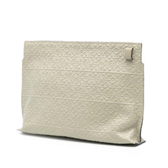 Embossed Leather Anagram Repeat T Clutch