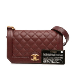 Small CC Quilted Calfskin Single Flap