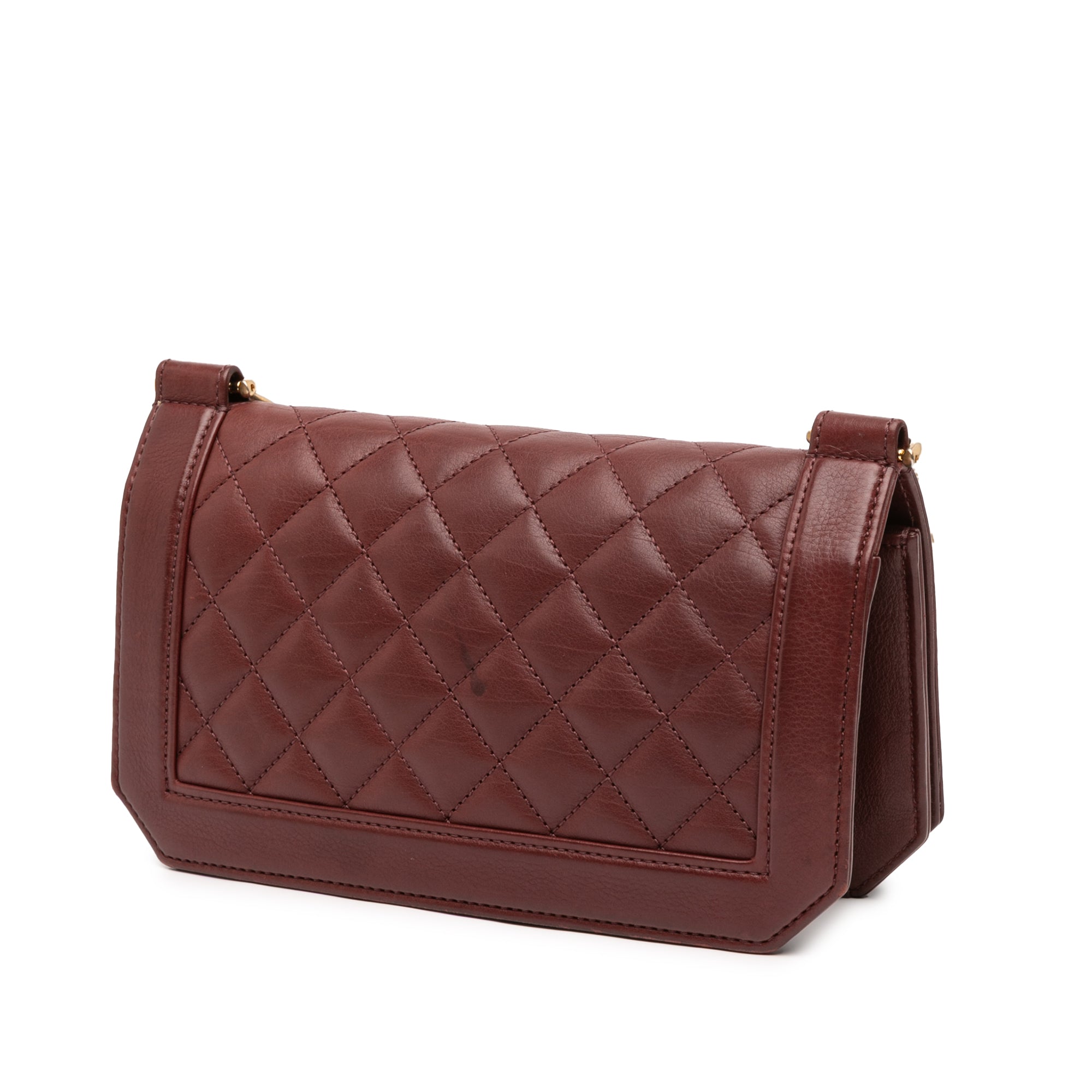 Small CC Quilted Calfskin Single Flap