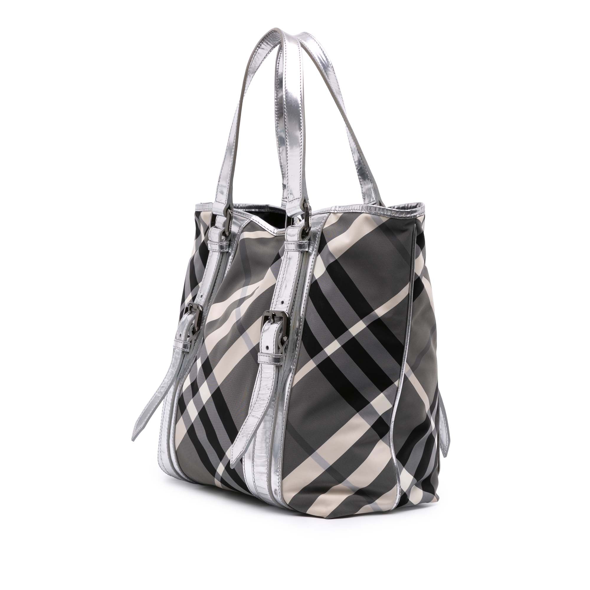 Medium Beat Check Nylon Victoria Tote