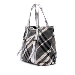 Medium Beat Check Nylon Victoria Tote