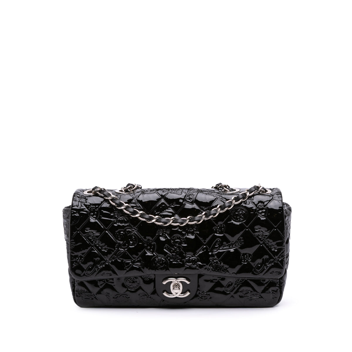 Medium Patent Lucky Symbols Flap