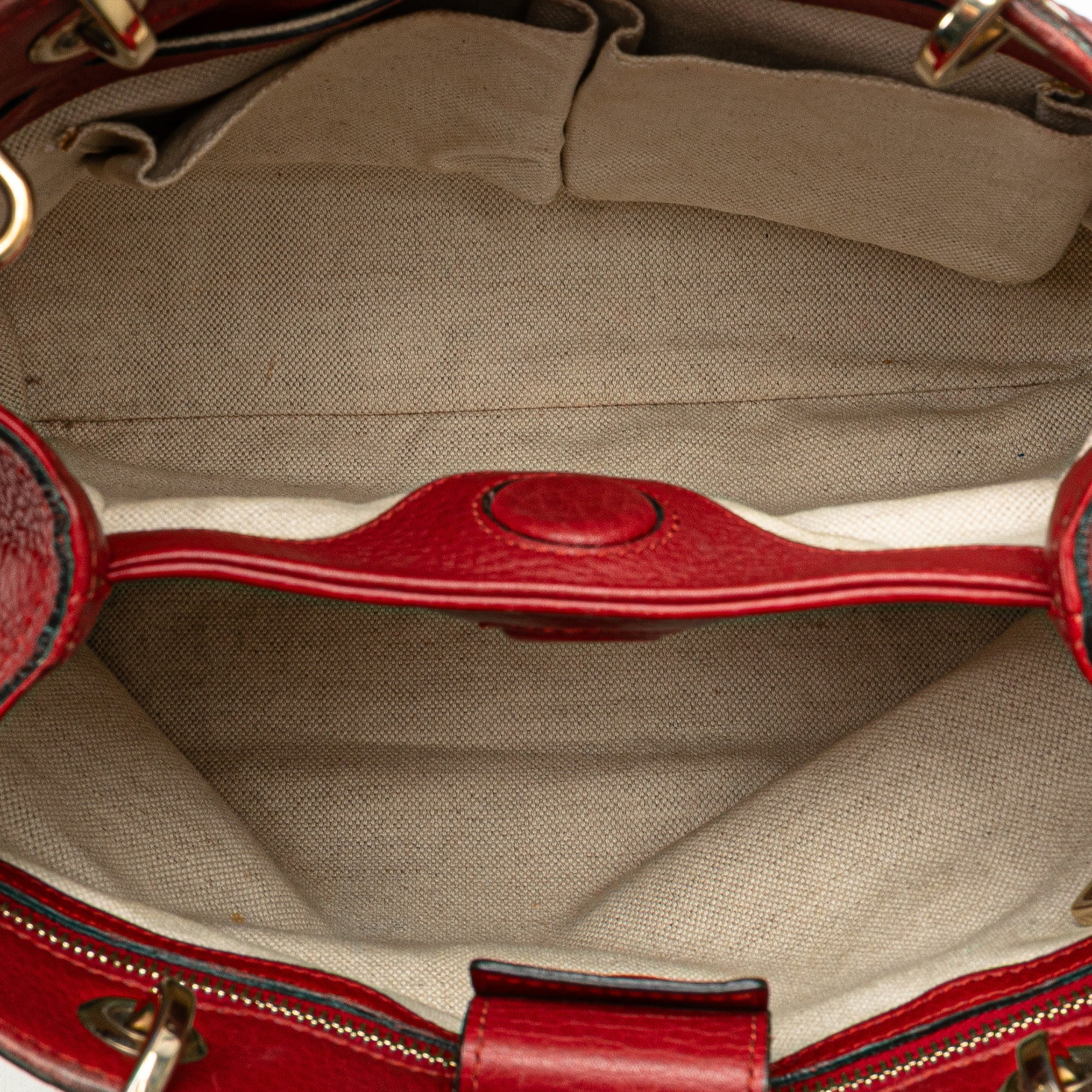 Small Calfskin Bamboo Shopper Satchel