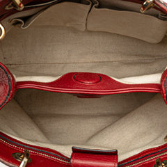 Small Calfskin Bamboo Shopper Satchel