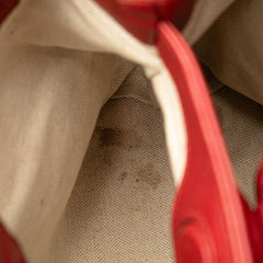 Small Calfskin Bamboo Shopper Satchel