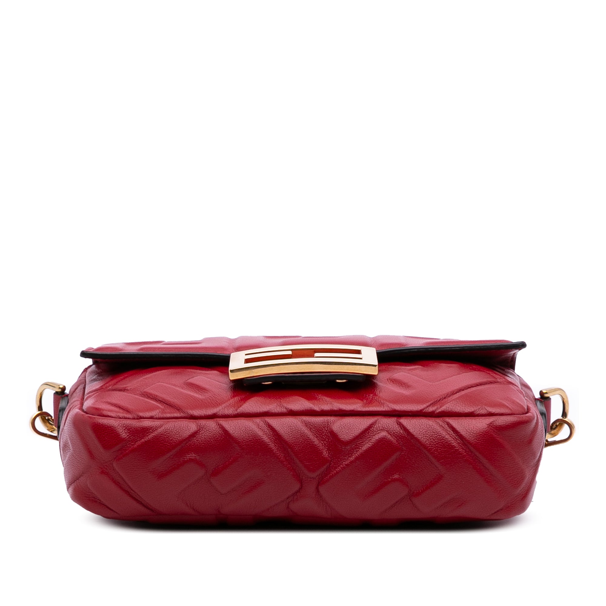 Mini Zucca Embossed Leather Baguette Satchel