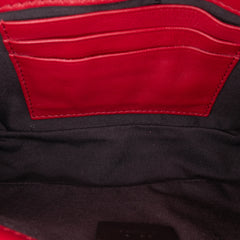 Mini Zucca Embossed Leather Baguette Satchel