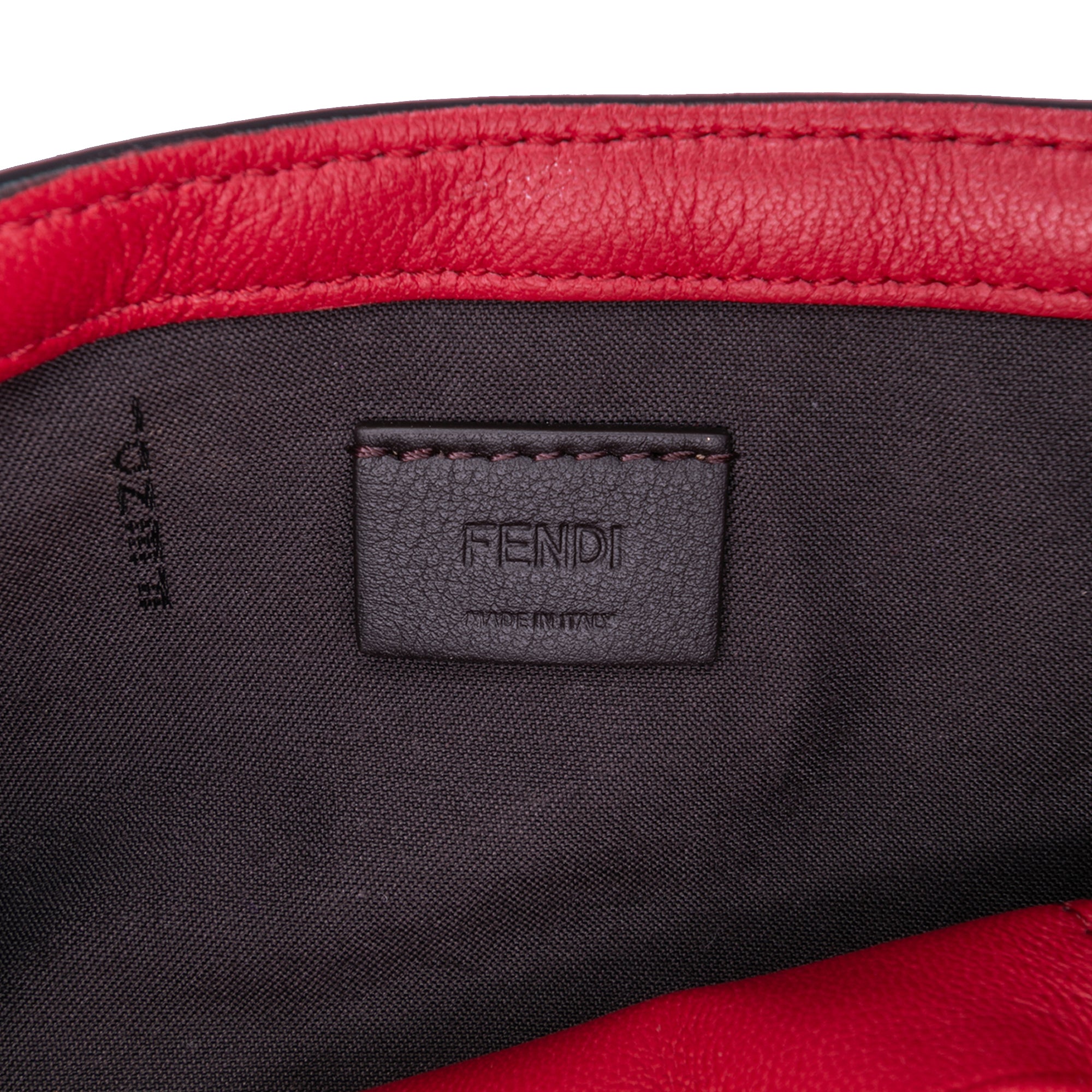 Mini Zucca Embossed Leather Baguette Satchel