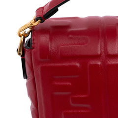 Mini Zucca Embossed Leather Baguette Satchel