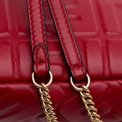 Mini Zucca Embossed Leather Baguette Satchel