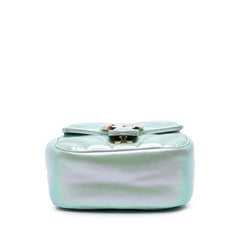 Mini GG Marmont Matelasse Iridescent Leather Flap Crossbody