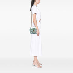 Mini GG Marmont Matelasse Iridescent Leather Flap Crossbody