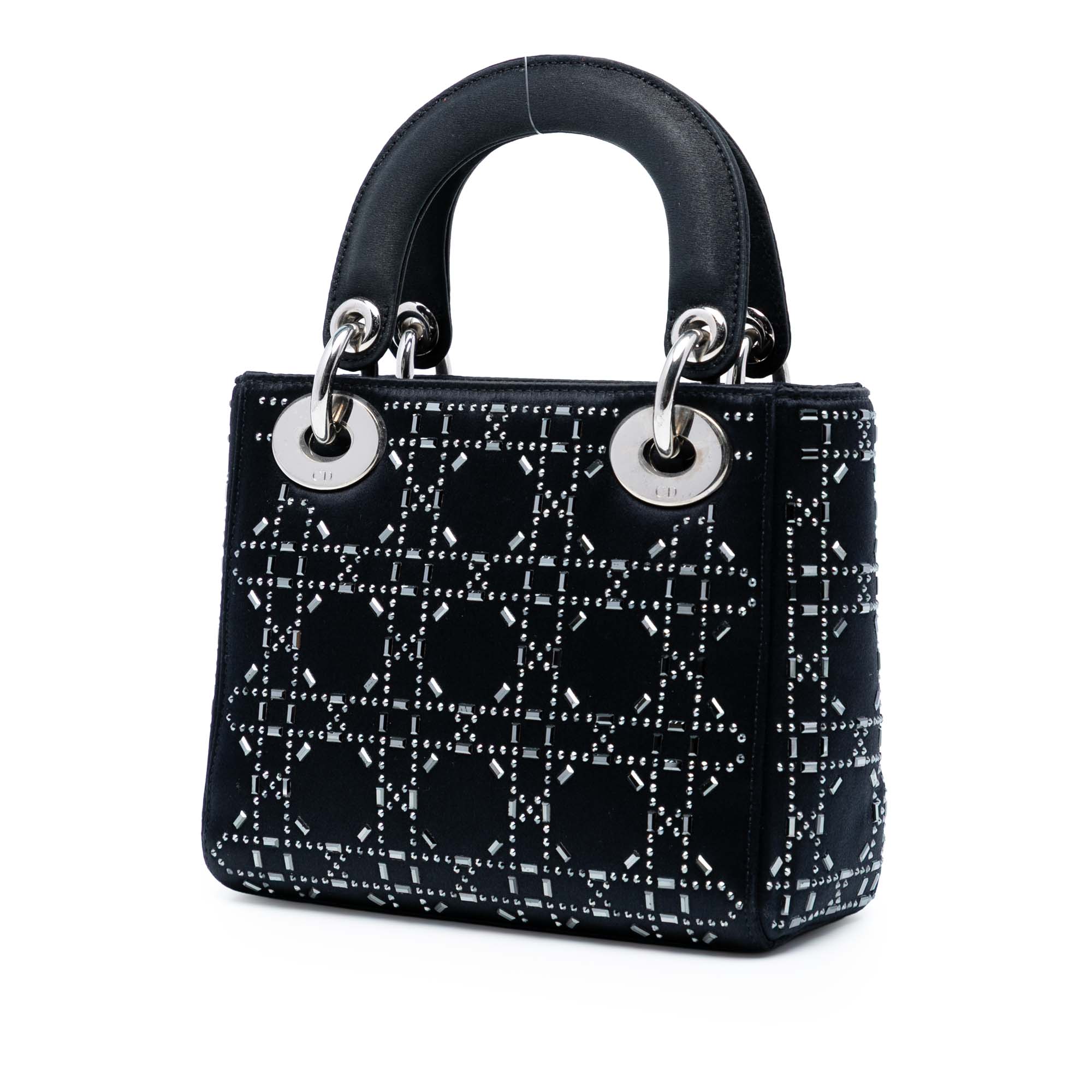 Mini Satin Cannage Strass Crystal Embellished Lady Dior