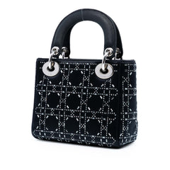 Mini Satin Cannage Strass Crystal Embellished Lady Dior