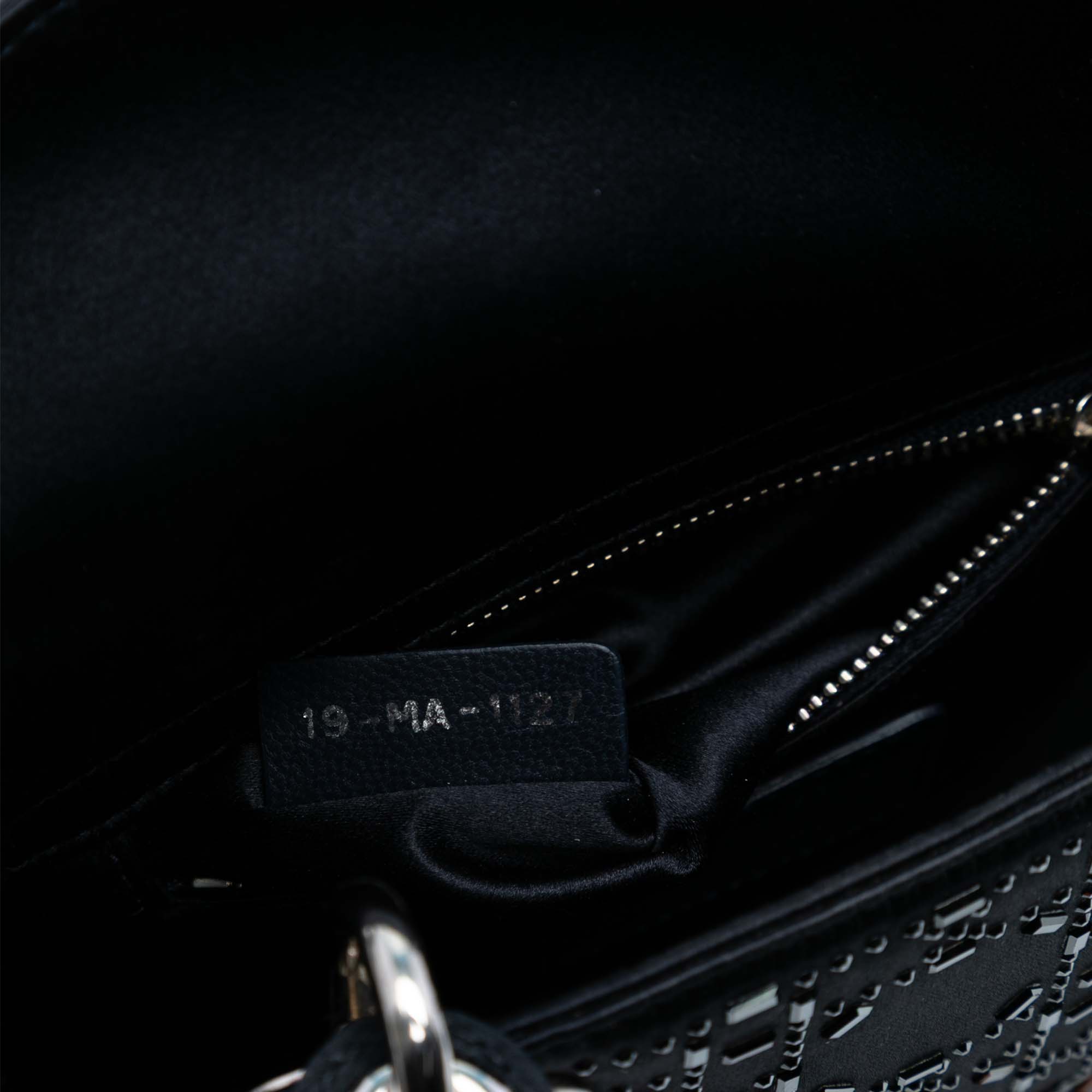 Mini Satin Cannage Strass Crystal Embellished Lady Dior