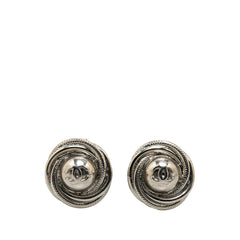 Silver Plated CC Clip On Earrings