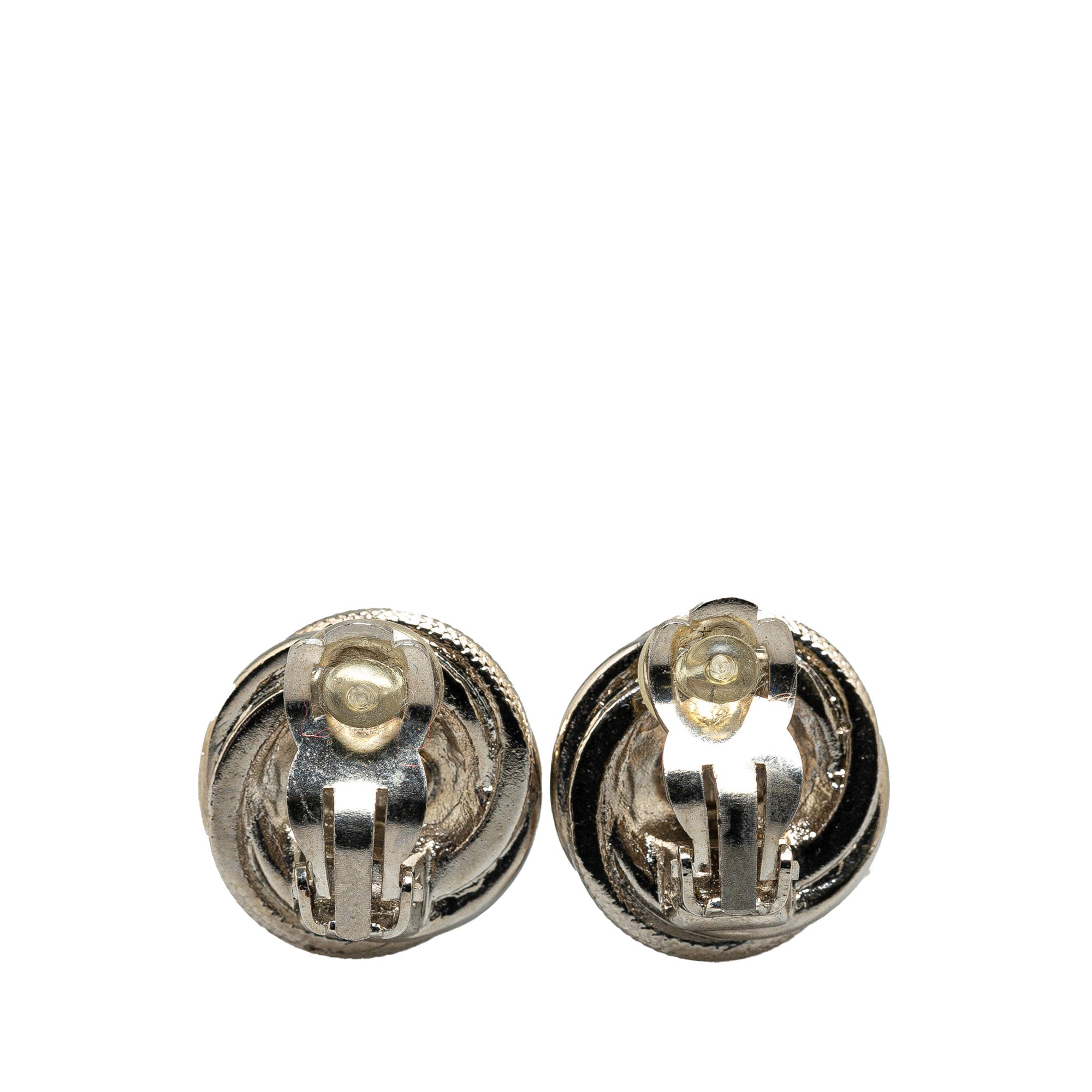 Silver Plated CC Clip On Earrings