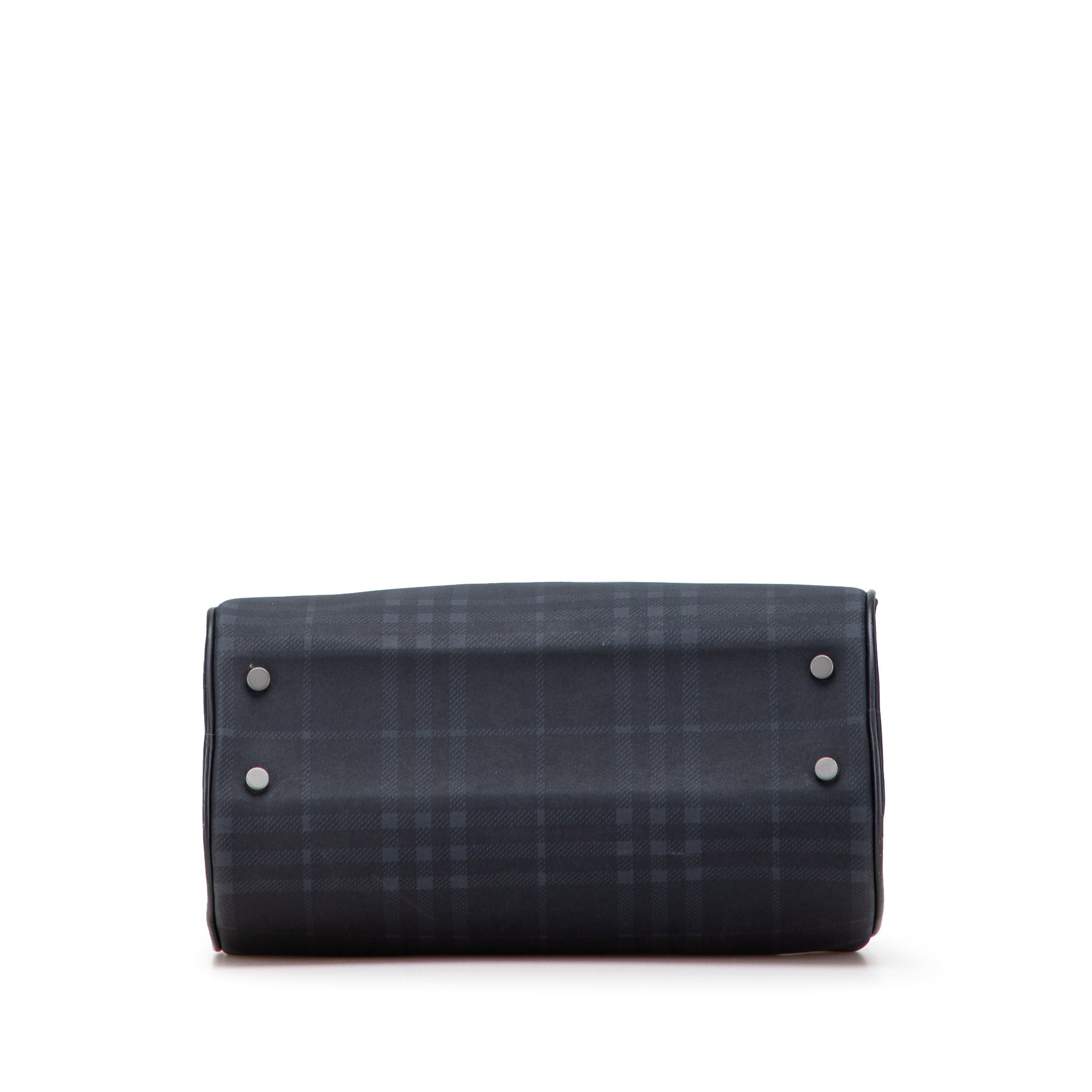 Tonal Check Canvas Boston Bag