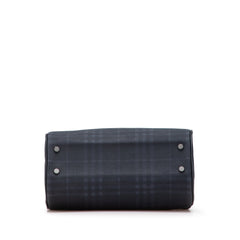 Tonal Check Canvas Boston Bag