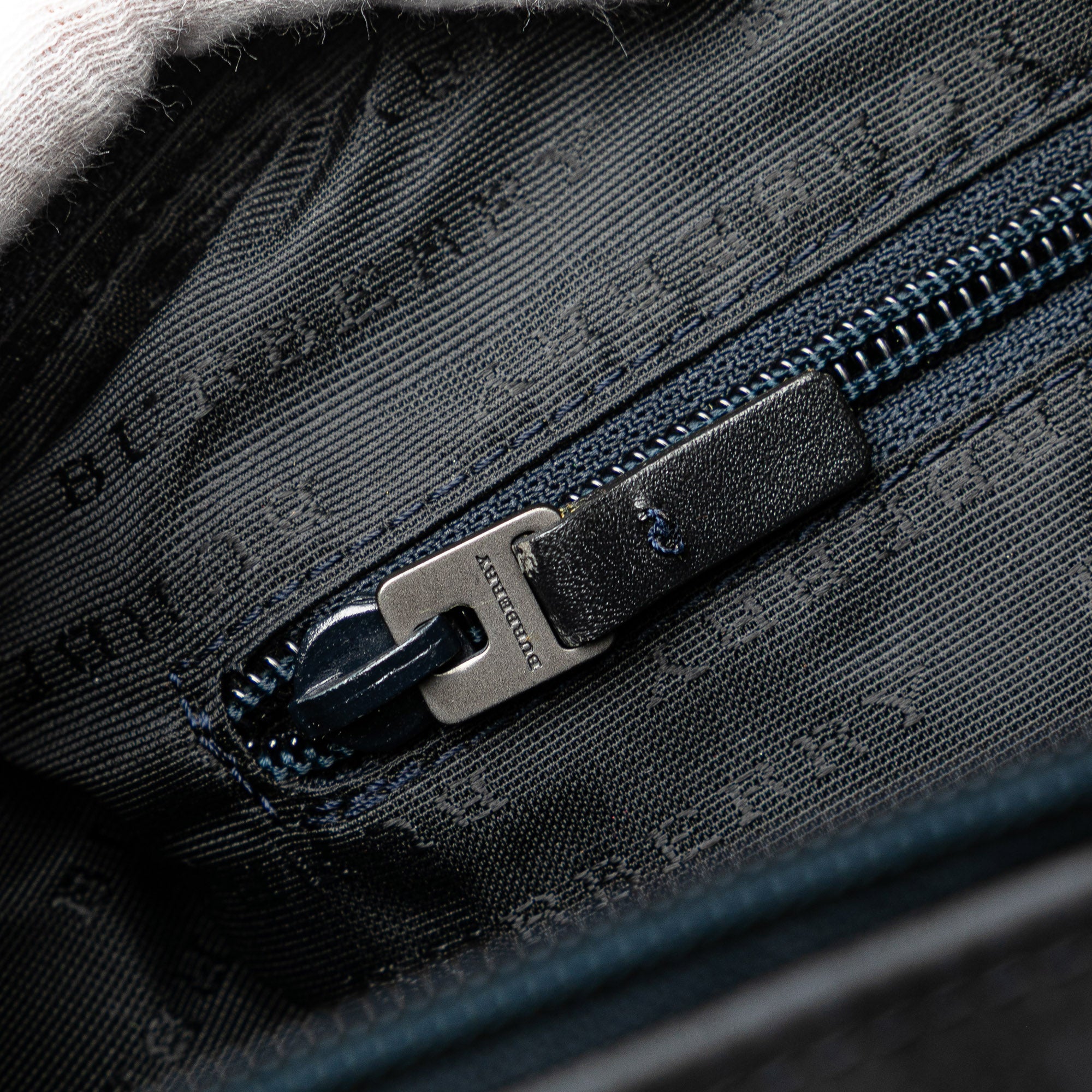 Tonal Check Canvas Boston Bag