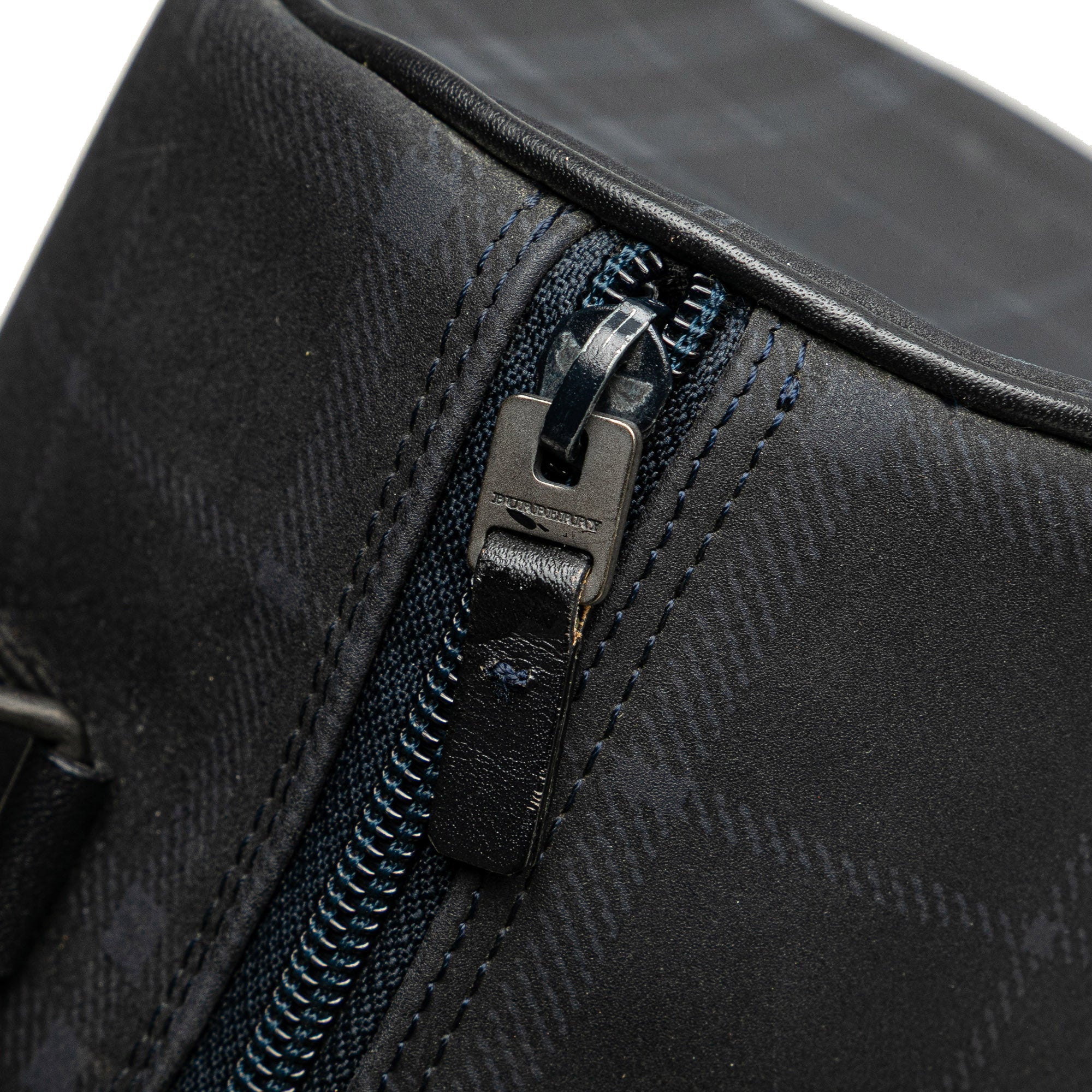 Tonal Check Canvas Boston Bag