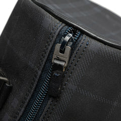 Tonal Check Canvas Boston Bag